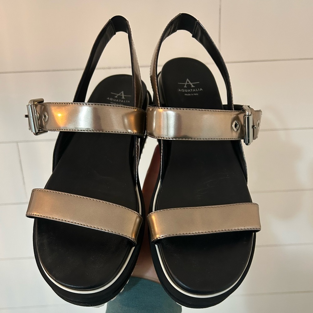Aquatalia Platform Sling Back Sandals